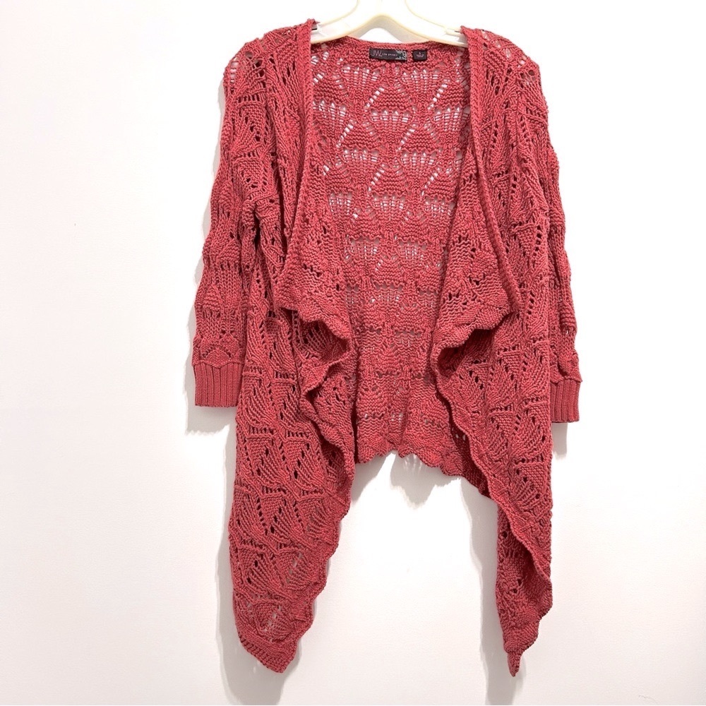 JW Women’s Open Knit Crochet Asymmetrical Cardigan Summer Jacket